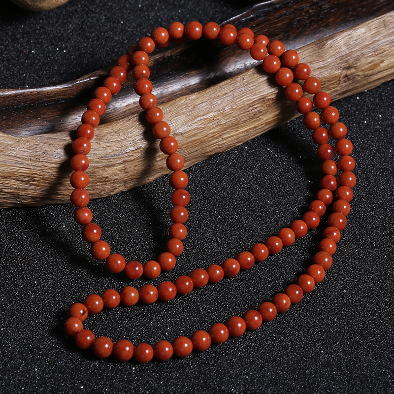 川料南红佛珠-红掌柜珠宝
