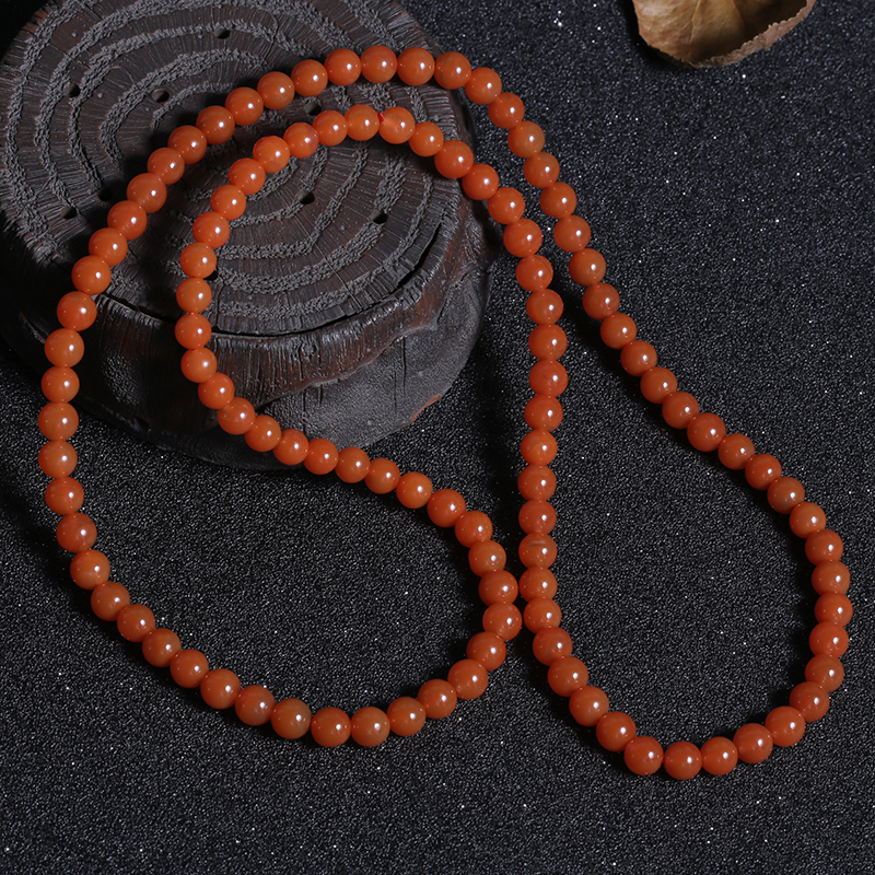 川料南红佛珠-红掌柜珠宝