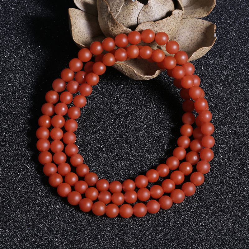 川料南红108佛珠-红掌柜珠宝