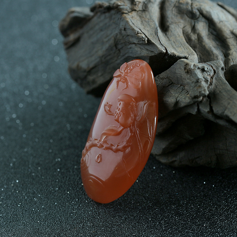 樱桃红南红吊坠-红掌柜珠宝