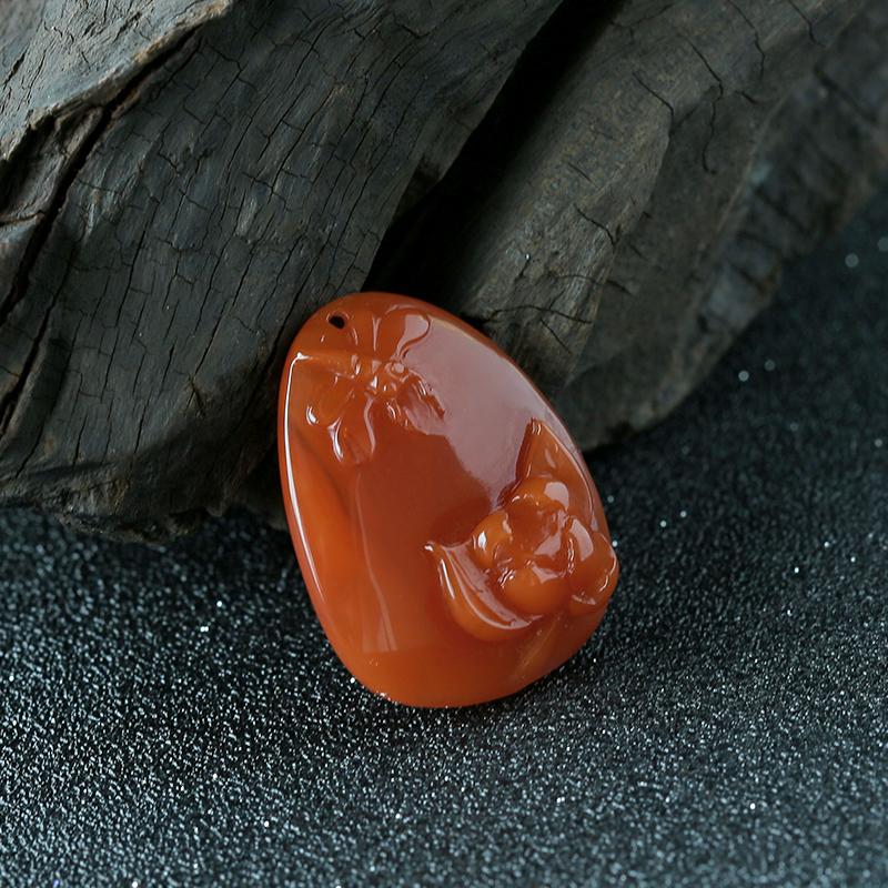 樱桃红南红吊坠-红掌柜珠宝