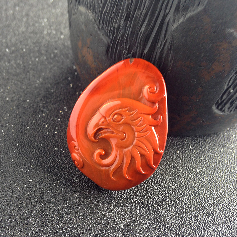 南红老鹰吊坠-红掌柜珠宝