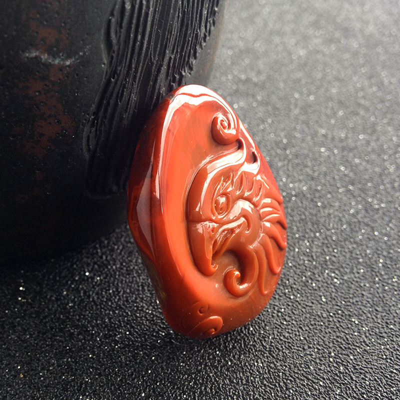 川料南红老鹰挂件-红掌柜珠宝