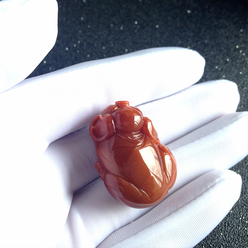 川料南红挂坠 - 红掌柜珠宝