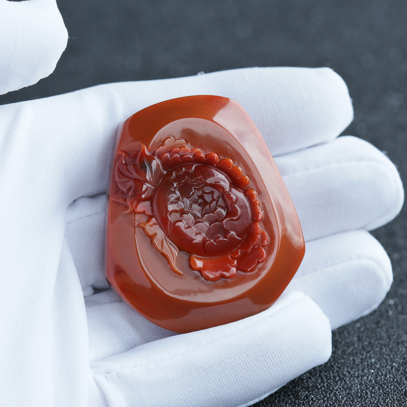 南红花开富贵-红掌柜珠宝