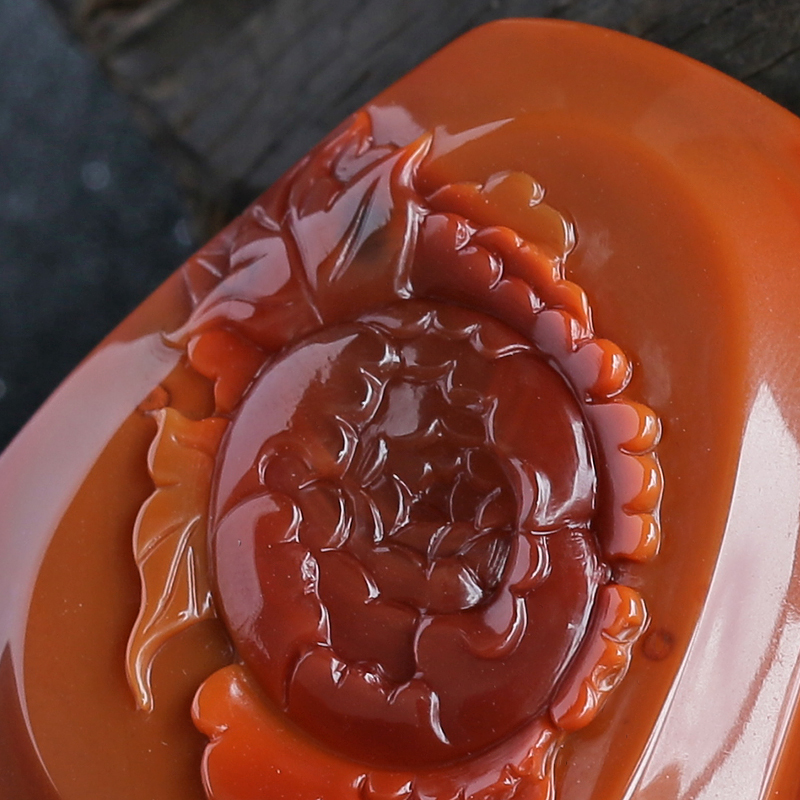 南红花开富贵挂件-红掌柜珠宝