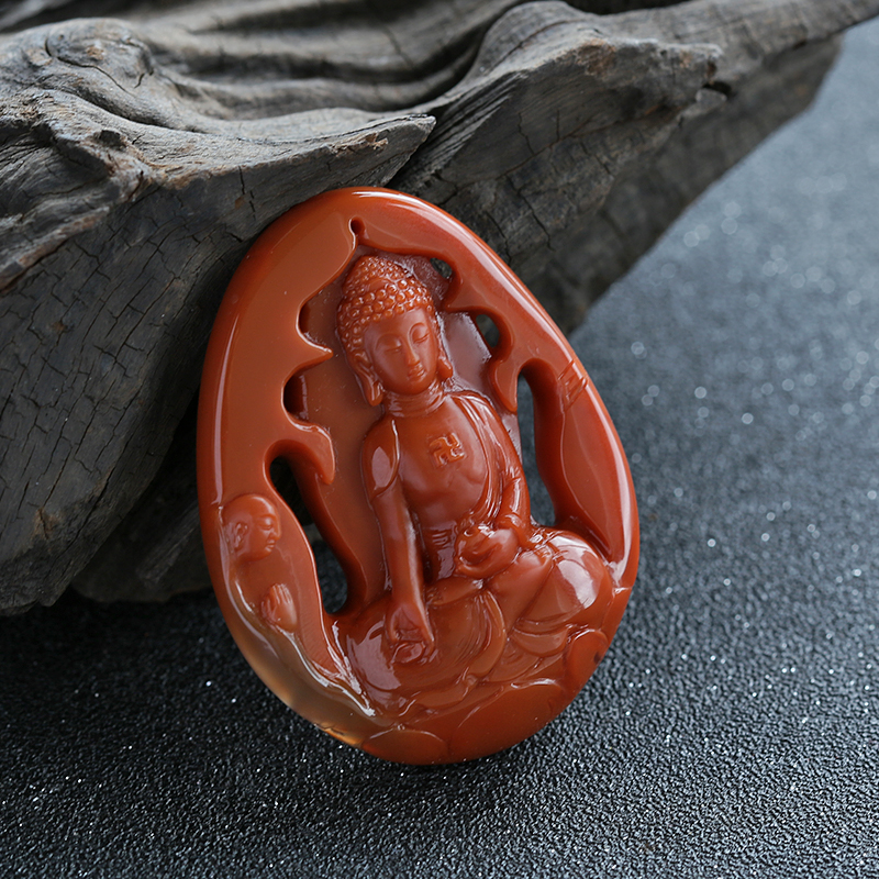 南红佛祖吊坠-红掌柜珠宝