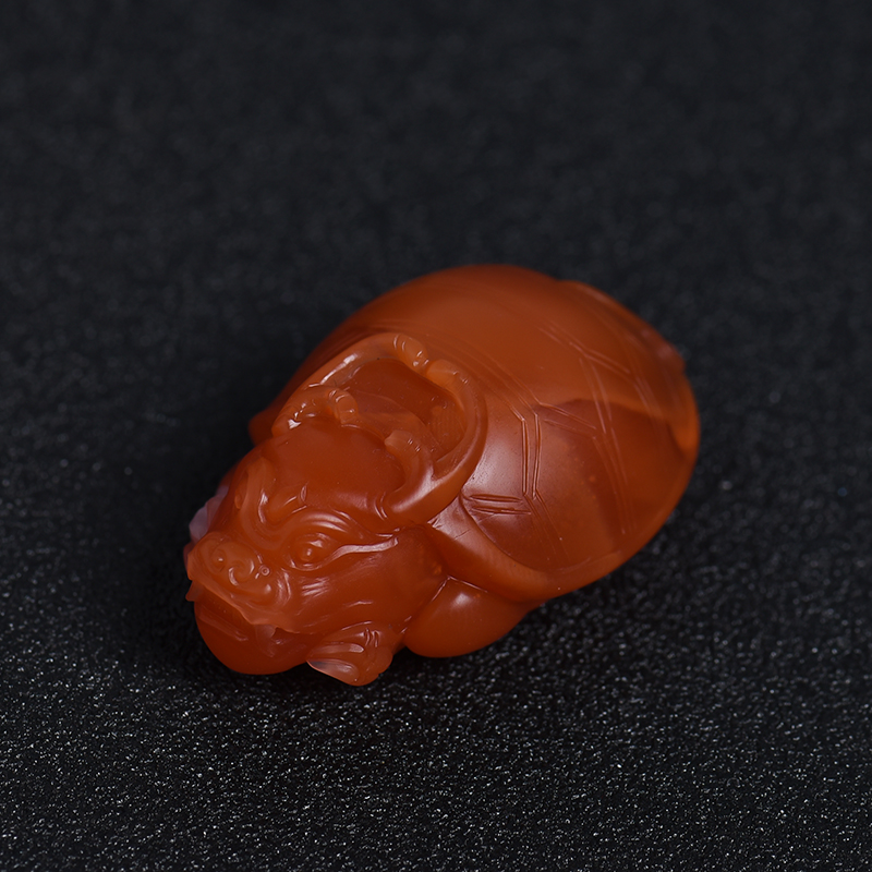 南红龙龟挂坠-红掌柜