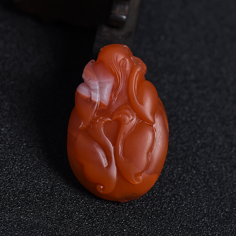 南红龙龟挂件-红掌柜