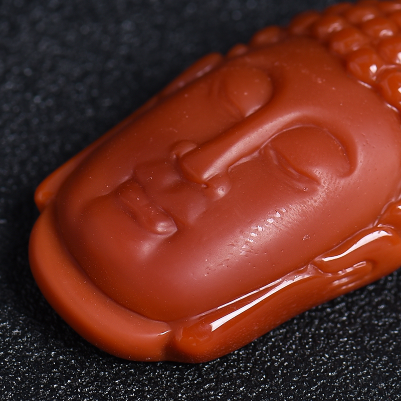 柿子红南红佛祖吊坠-红掌柜