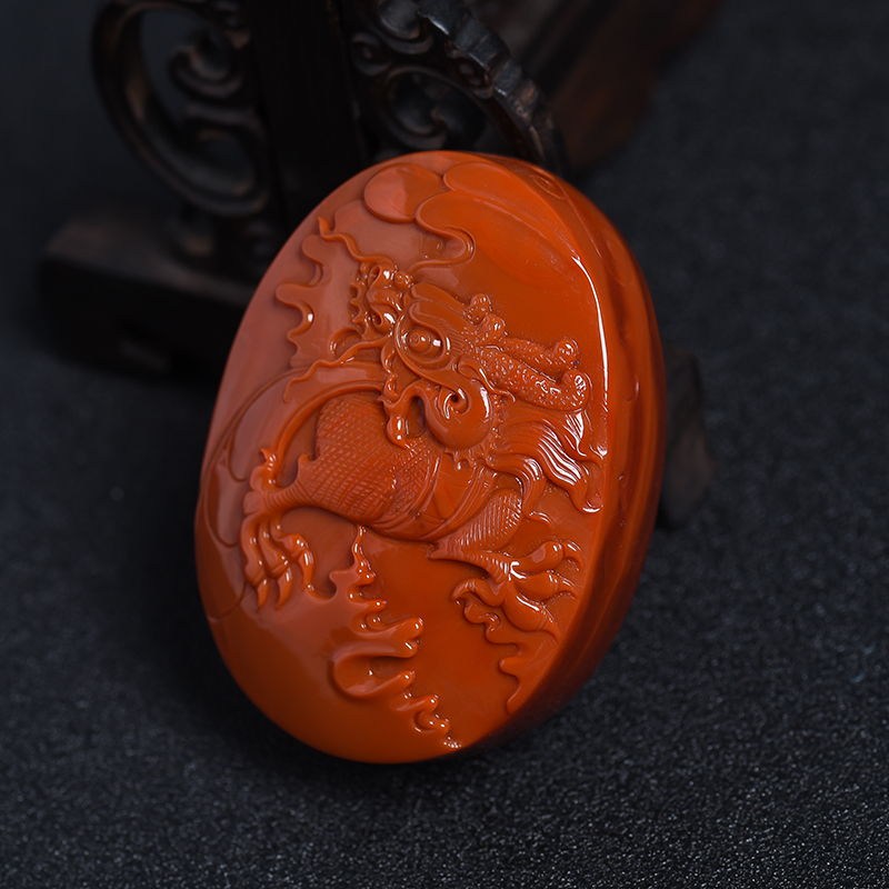 柿子红南红龙牌-红掌柜