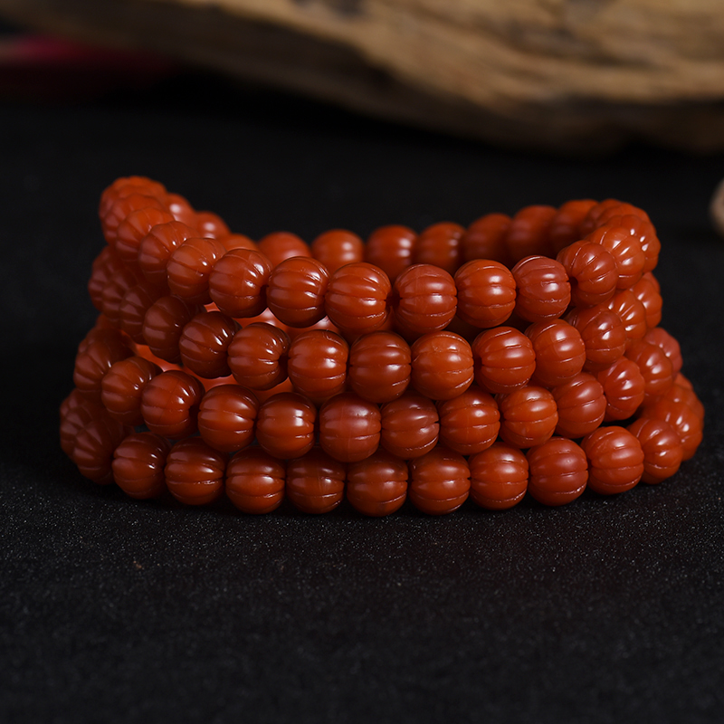 南红108佛珠-红掌柜