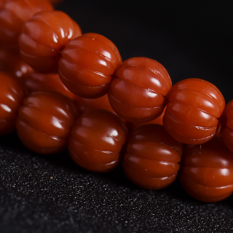 保山南红108佛珠-红掌柜