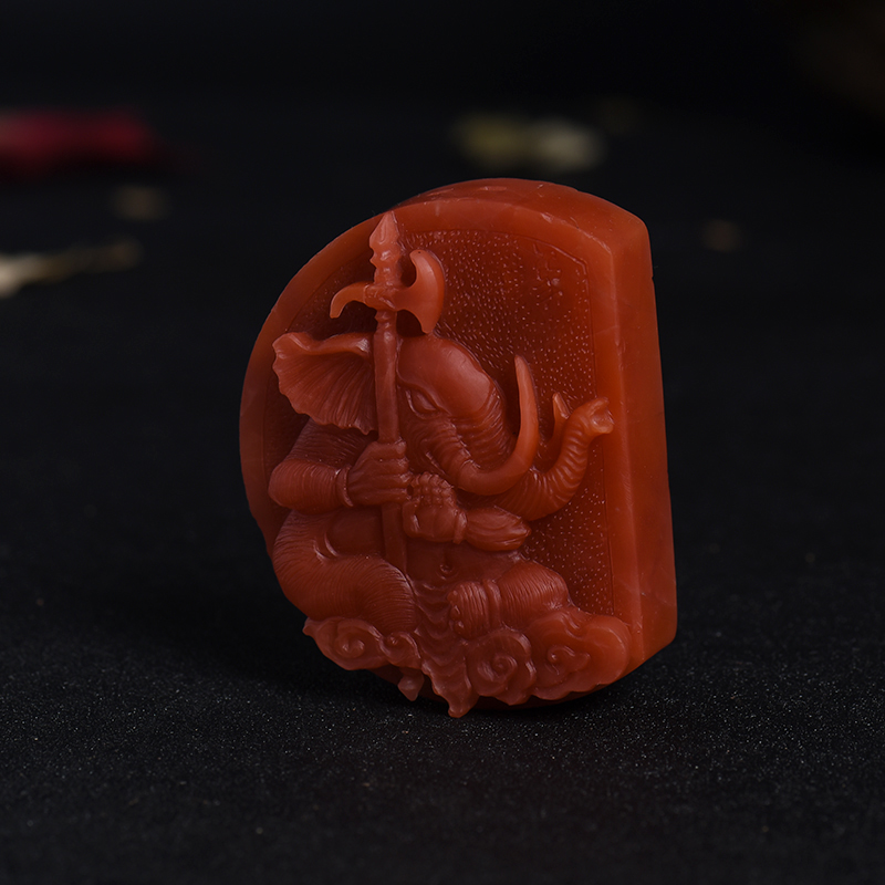 柿子红南红吊坠-红掌柜