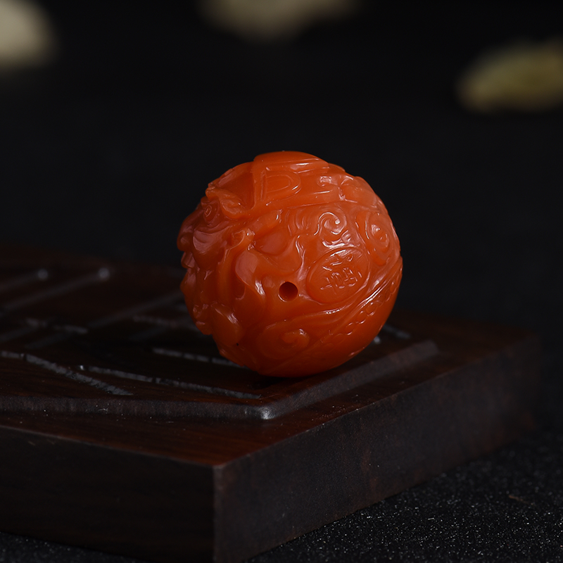 樱桃红南红圆珠-红掌柜