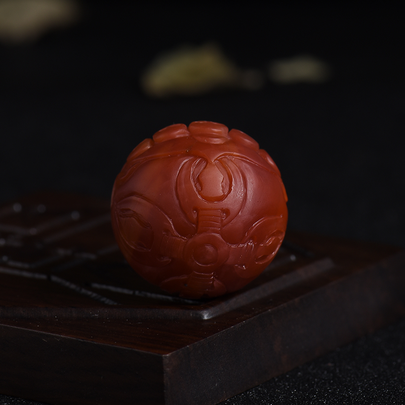 柿子红南红黄财神-红掌柜