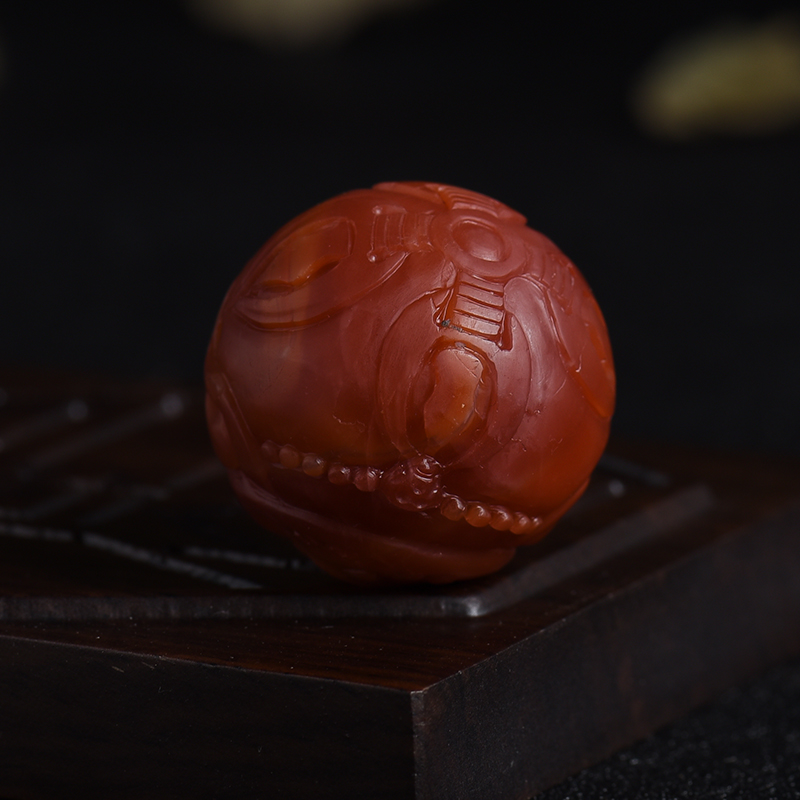 南红圆珠-红掌柜