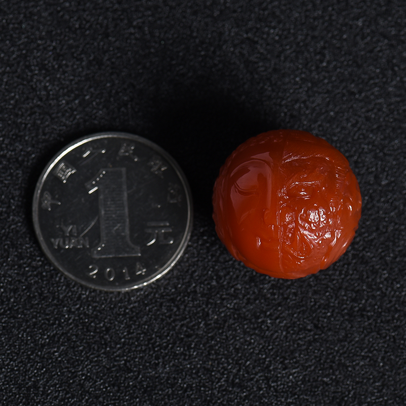 天然南红圆珠一念之间-红掌柜