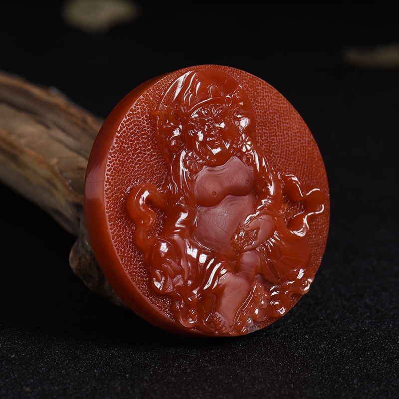 柿子红南红黄财神-红掌柜