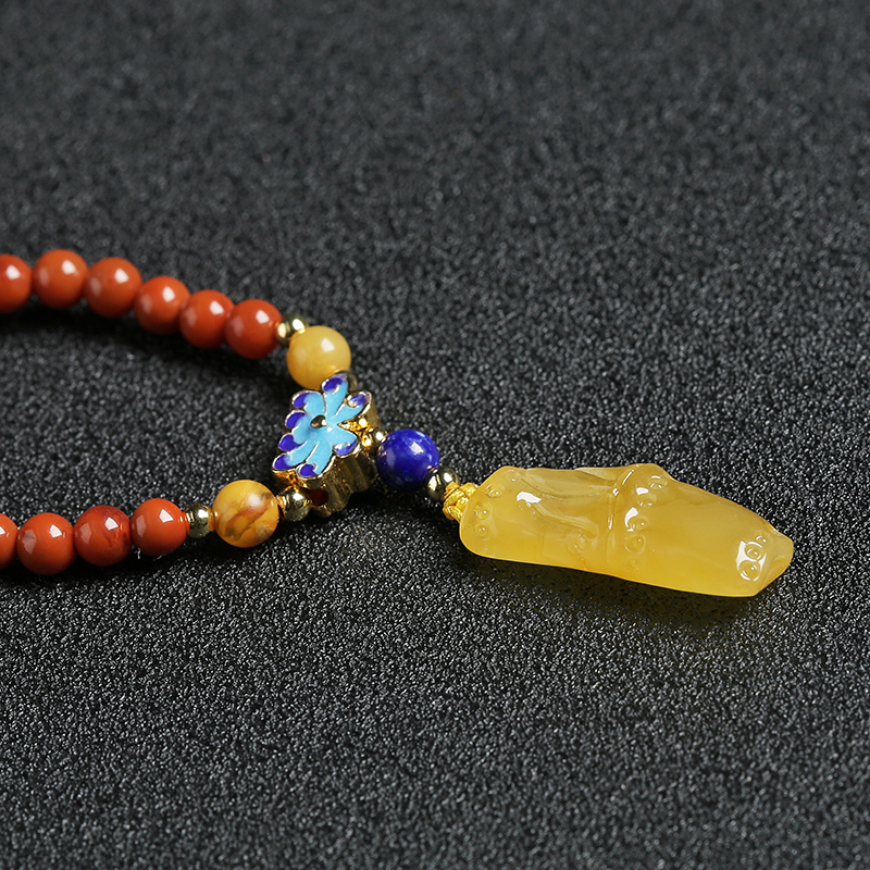 四川柿子红南红手串 - 红掌柜