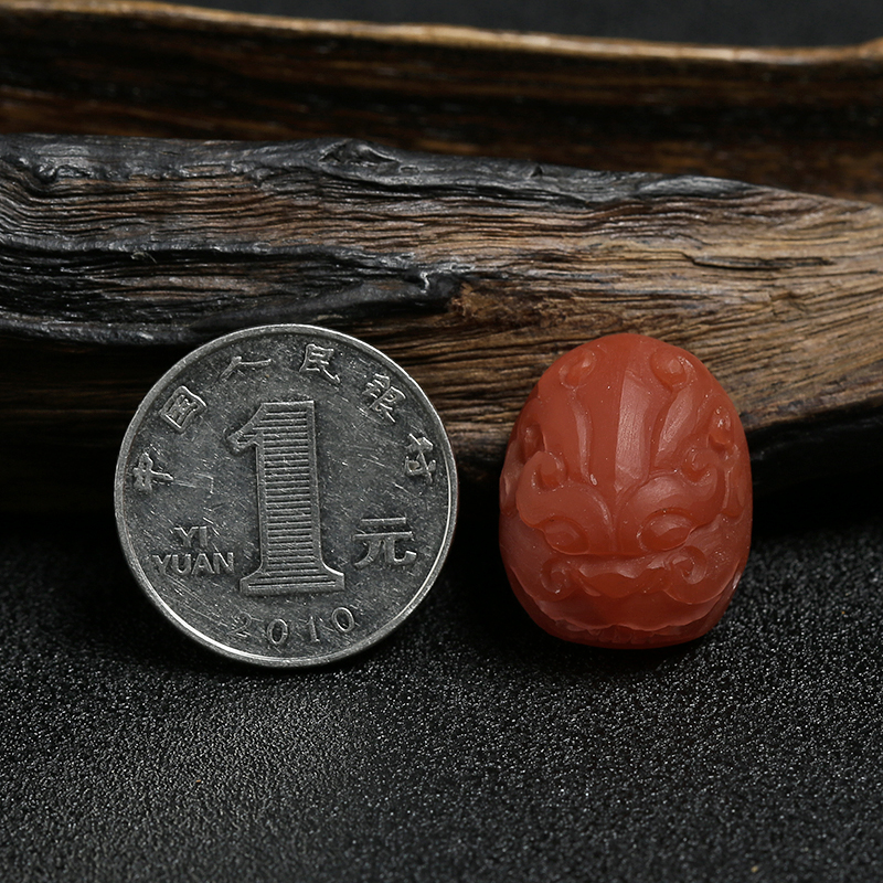 川料樱桃红南红戒面-红掌柜