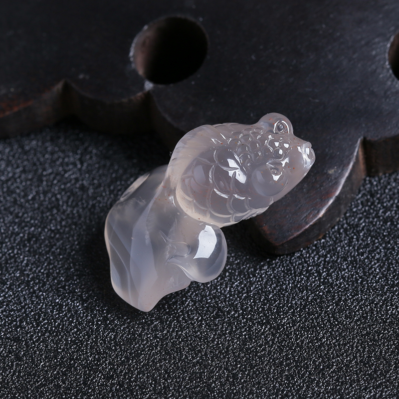 冰飘南红鱼吊坠 - 红掌柜珠宝