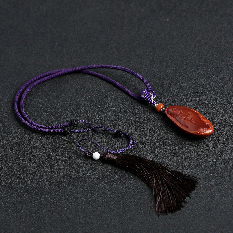 川料南红挂坠-红掌柜