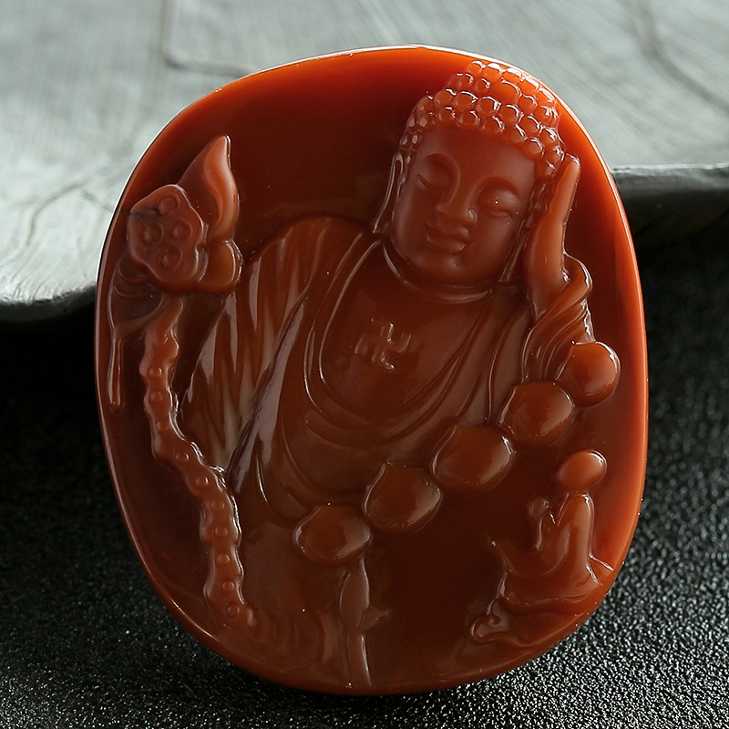 川料南红挂件-红掌柜