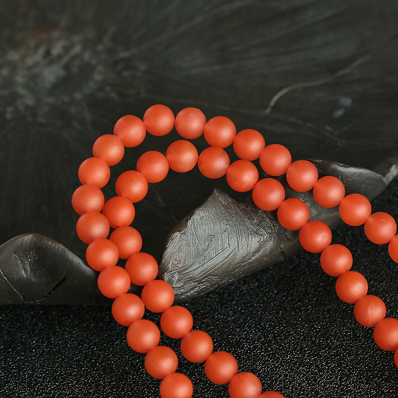 雷波南红108佛珠-红掌柜