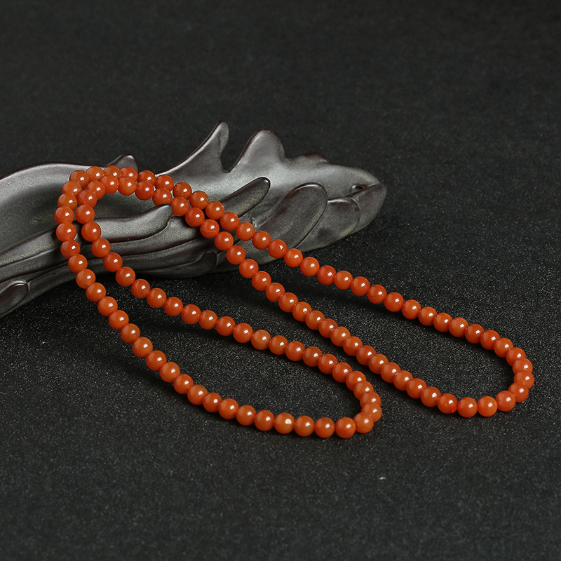 川料南红佛珠-红掌柜