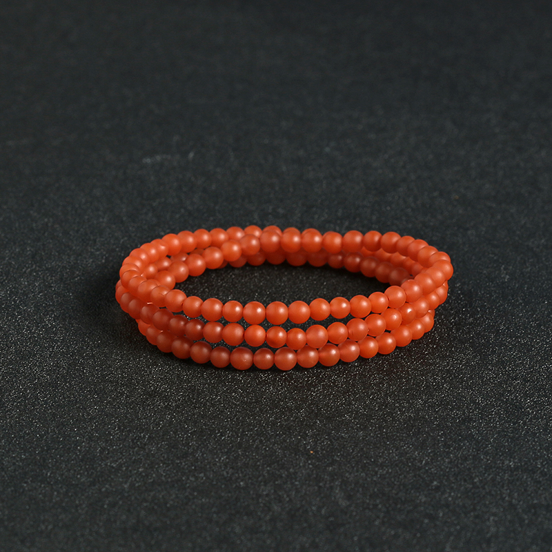 南红108亚光佛珠-红掌柜