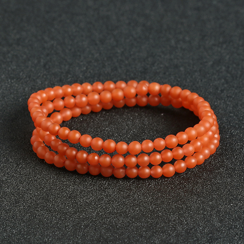 南红108亚光佛珠-红掌柜