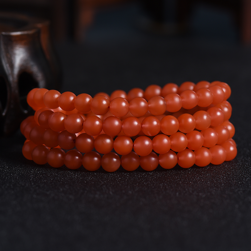 6mm雷波南红108-红掌柜