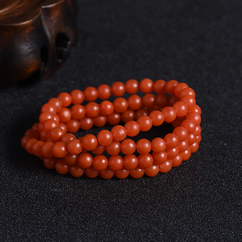 6mm樱桃红南红108-红掌柜