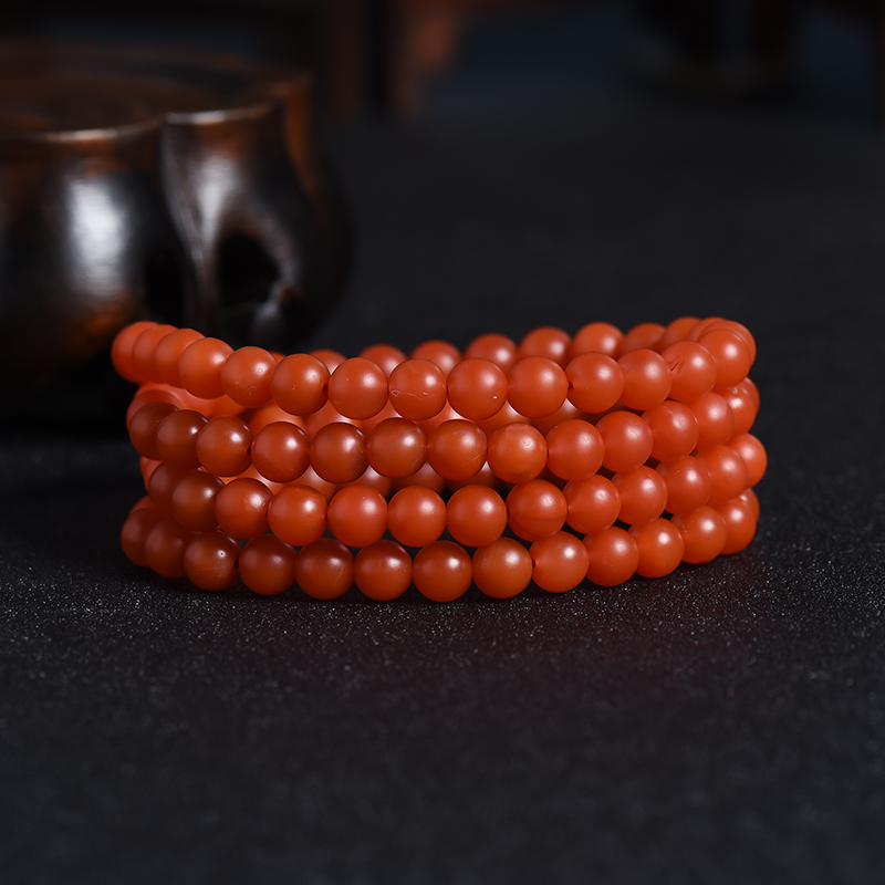 6mm雷波南红108-红掌柜