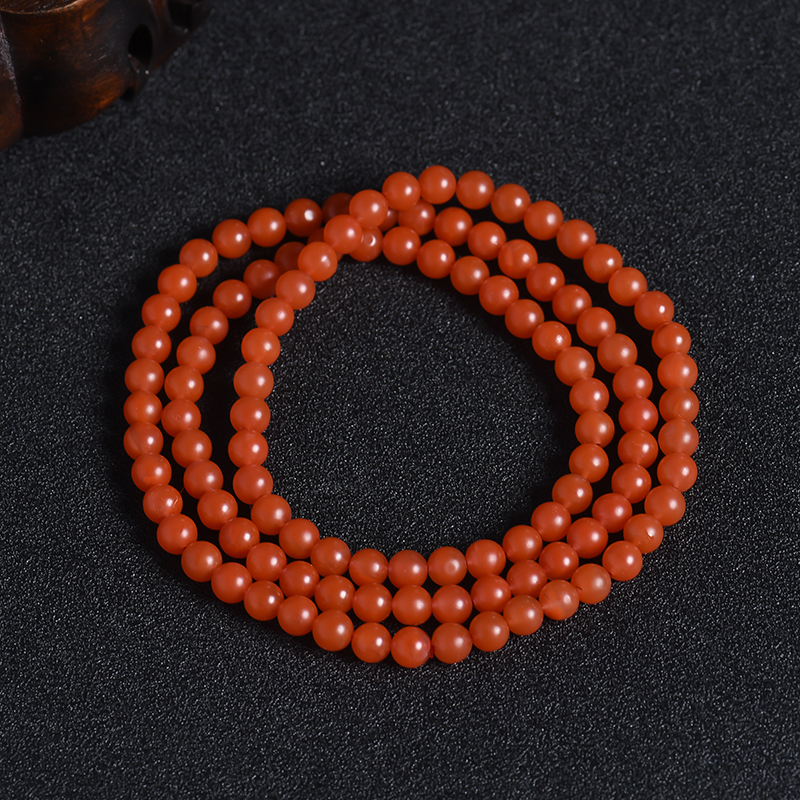 6mm雷波樱桃红南红108-红掌柜