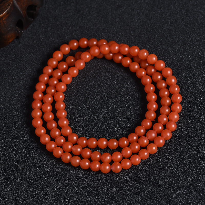 6mm雷波樱桃红南红108-红掌柜