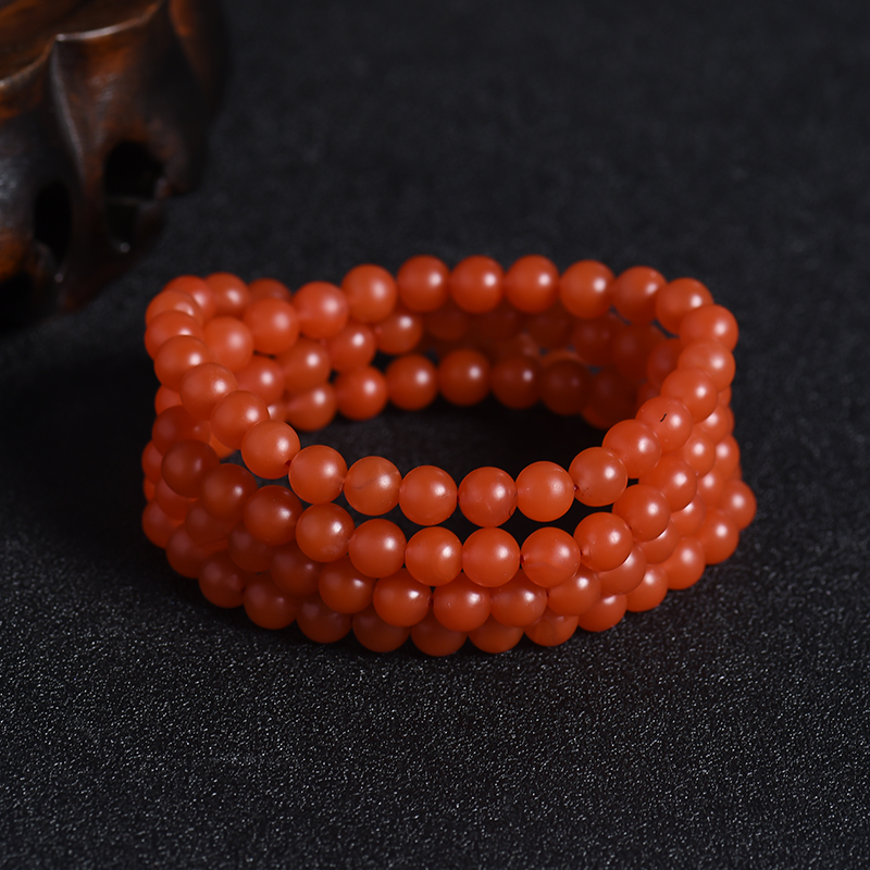 6mm樱桃红南红108-红掌柜