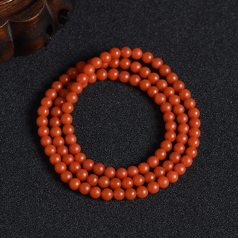 6mm雷波樱桃红南红108-红掌柜