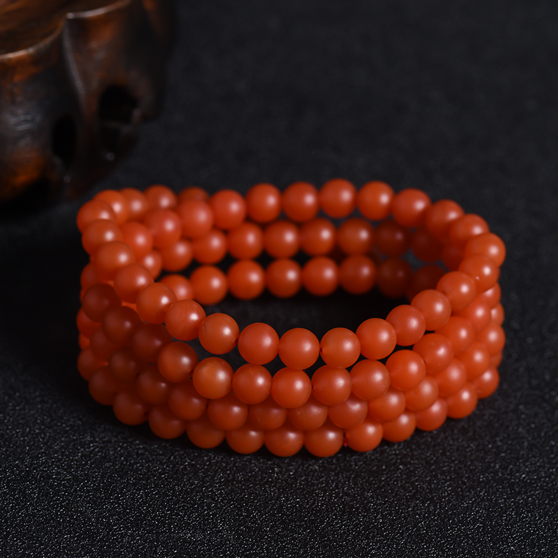 6mm樱桃红南红108-红掌柜