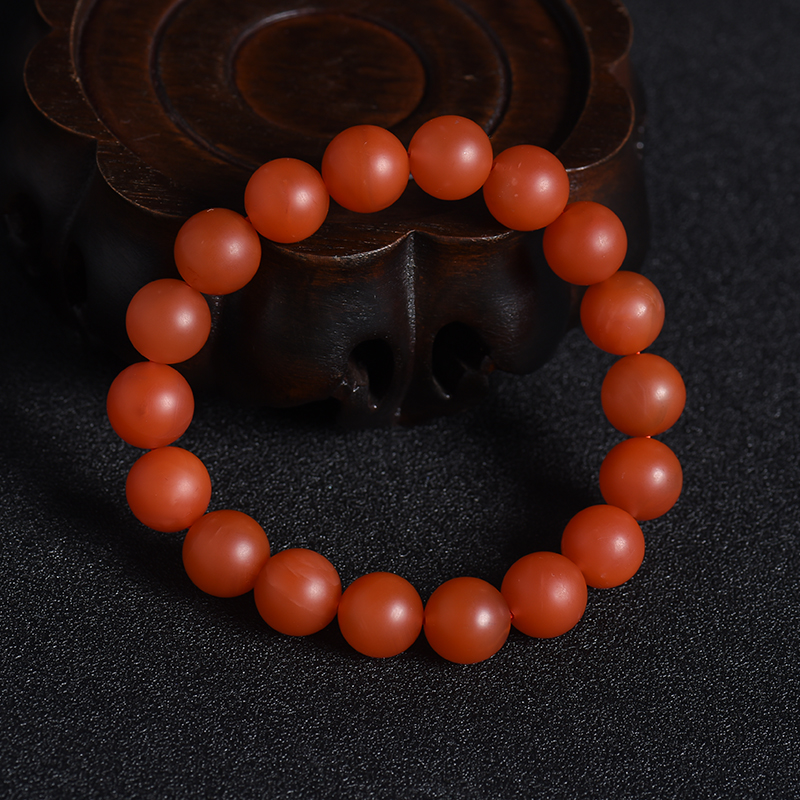 11.5mm雷波南红单圈手串-红掌柜