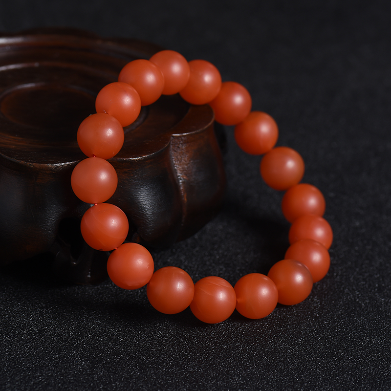 11.5mm南红单圈手串-红掌柜