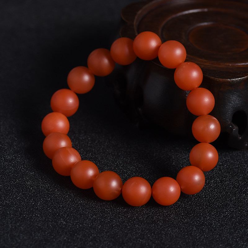 11.5mm雷波南红手串-红掌柜