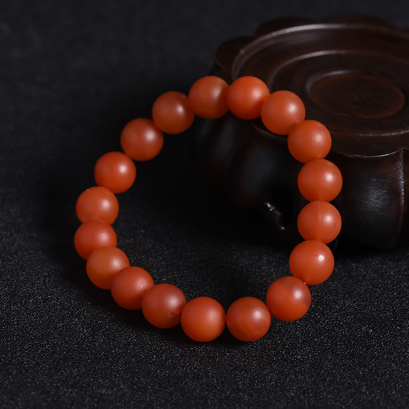 12mm雷波南红手串-红掌柜