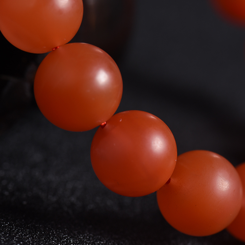 南红单圈手串-红掌柜