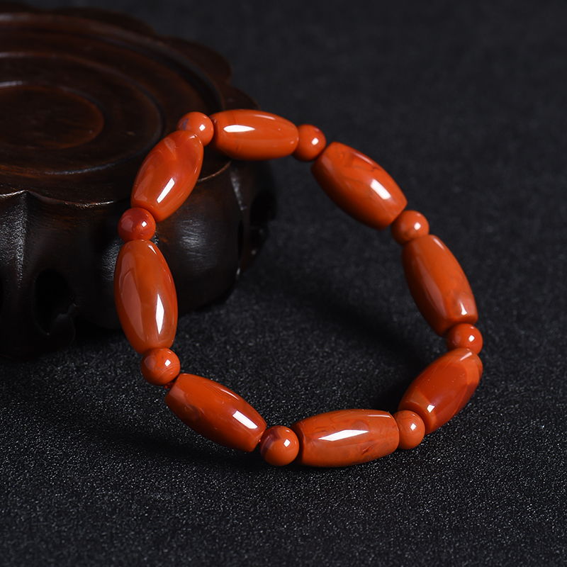 南红单圈手串-红掌柜