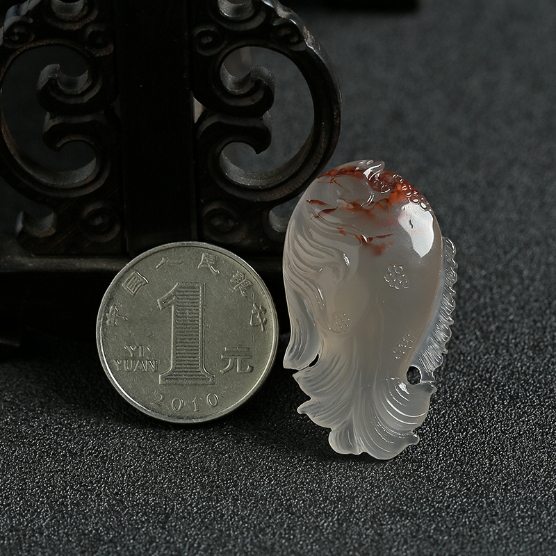 天然南红挂件-红掌柜