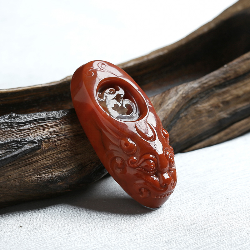 貔貅兽头吊坠-红掌柜