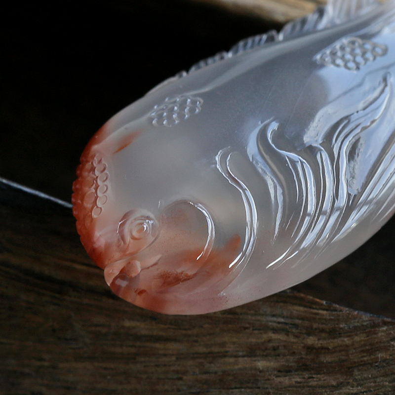 川料冰飘南红吊坠-红掌柜