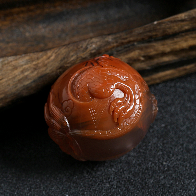 川料冰飘南红龙珠-红掌柜